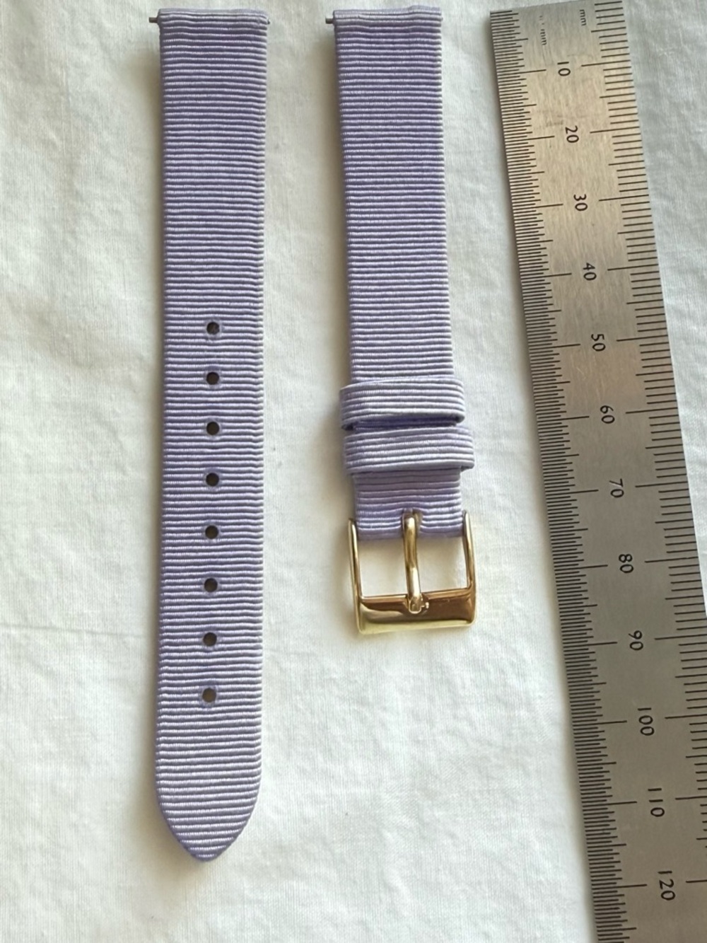 Lavender Ribbon 15mm Watch Strap with Gold Buckle - Woman’s Accessories